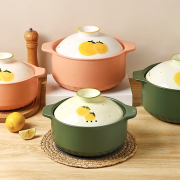 墨色 柑橘砂鍋燉鍋家用燃氣煤氣灶專用耐高溫煮粥煲湯煲仔飯沙鍋