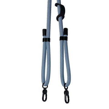 YADI 亞第 多功能雙鉤可調式編織掛繩 附不鏽鋼製掛繩墊片 LSA4-160  青空灰  1組