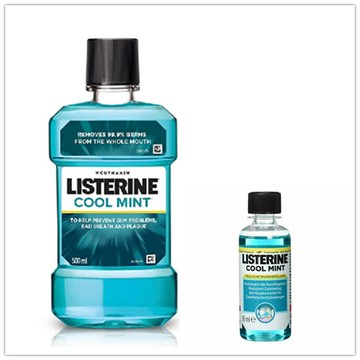 進口listerine漱口水--冰涼薄荷口味(500ml+100ml)*6