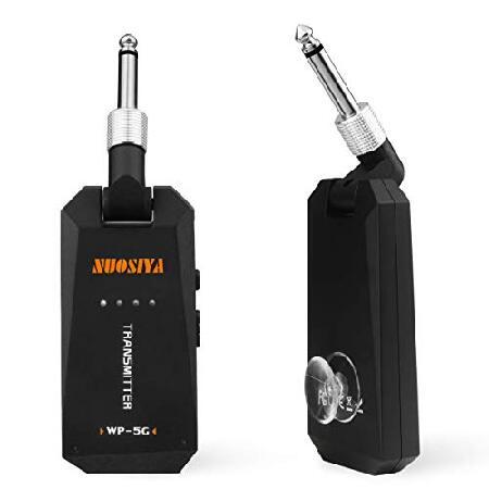 Wireless Guitar Transmitter Receiver, NUOSIYA 5.8GHZ Guitar Wireless System, for Electric Guitar Bass 100 Feet Transmission Range, Hours Continuous