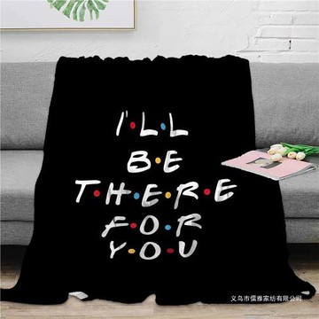 亞馬遜速賣通跨境電商老友記動漫法蘭絨棉絨方毯懶人毯定 制代發