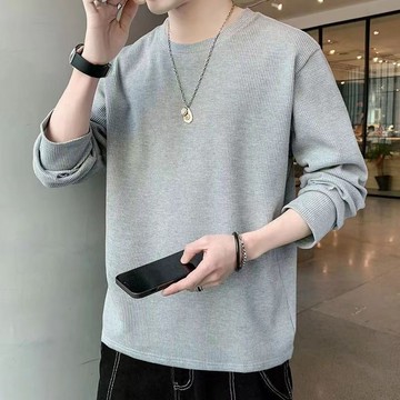 🔥免運 台灣現貨🔥男士長袖T恤 韓系圓領T恤 透氣圓領長T 素色長袖上衣 時尚圓領長袖 基礎款打底衫 6色可選 胖瘦可穿