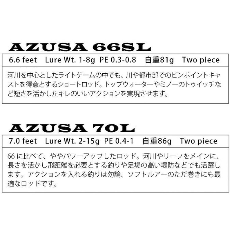 ホッツ Fishing Gang FIDELITY AZUSA 70L (ライトゲームロッド