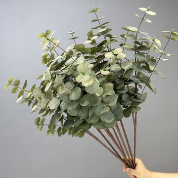 仿真澳洲尤加利葉 樣板間陳列 花藝落地裝置設計 客廳臥室花 拍攝