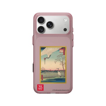 iPhone 17 Pro Max Clear (相機按鈕) 晶醺玫 - The MET - 畫框系列 - 歌川廣重《名所江戶百景 蓑輪金杉三河島》