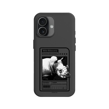 iPhone 17 SolidX 黑 - RHINOSHIELD X Taipei Zoo - 白犀牛：限量卡牌