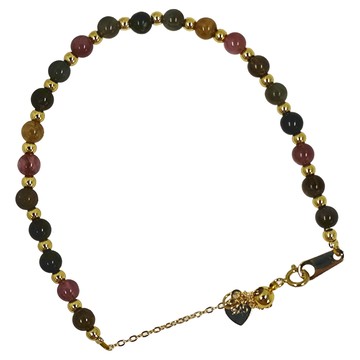 繁花彩色碧璽串珠手環 SL904 925純銀  彩色