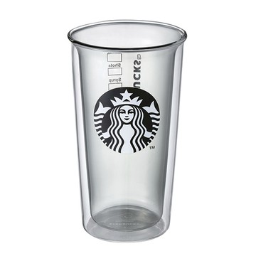 星巴克透黑女神TOGO雙層玻璃杯