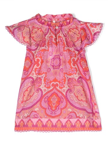 ZIMMERMANN - Halcyon paisley-print dress - kids - Cotton - 6 yrs - Pink