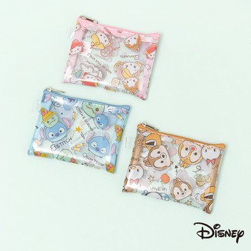 迪士尼｜tsum tsum透明圖繪零錢包 唐老鴨 奇奇蒂蒂 史迪奇 醜丫頭 公主 零錢包 CA732文具旗艦店