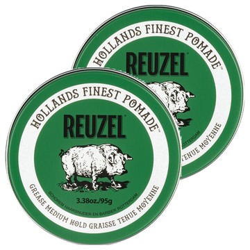 REUZEL 綠豬中強髮油  2個  95g