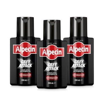 【Alpecin】擊退白髮咖啡因染護洗髮露200ml 三入組