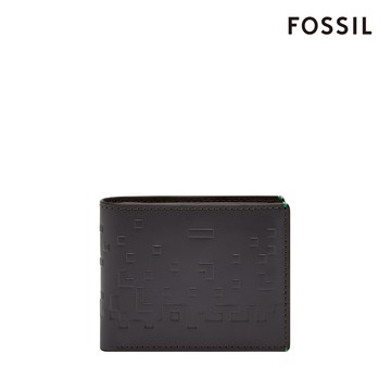 【FOSSIL 官方旗艦館】Minecraft 聯名限定版深板岩雙折皮夾-深灰色 ML4708020