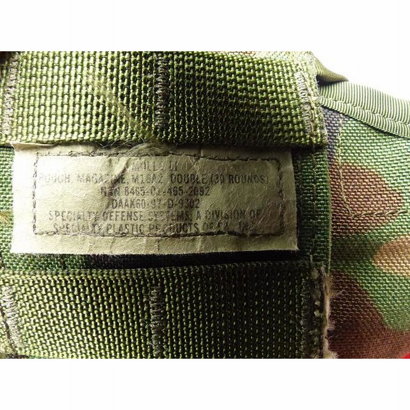 実物 MOLLE マガジンポーチ ダブル Ｍ4 Ｍ16 5.56 30rd ウッドランド 