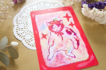 蘋果貓咪明信片