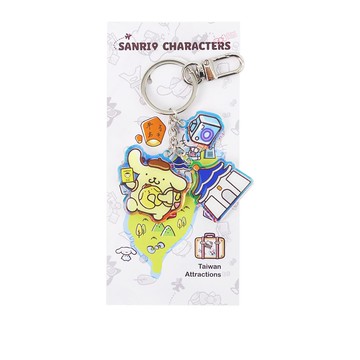 Sanrio三麗鷗｜KITTY與好朋友壓克力串串鑰匙圈 布丁狗中正紀念堂