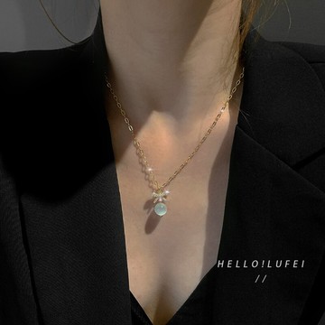 輕奢小眾蝴蝶結衛衣項鏈女2022年新款潮網紅毛衣鏈裝飾鎖骨鏈配飾