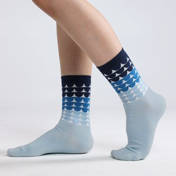 【圖騰系列】海洋圖騰休閒款中長襪