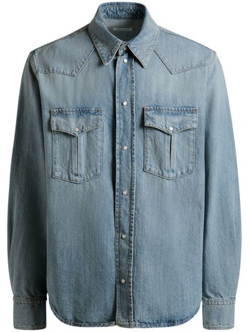Bally - long-sleeve denim shirt - men - Cotton - XL - Blue