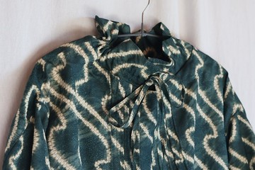 絞染和服 重新製成的襯衫