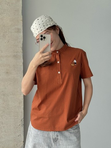Taru 立领刺绣衬衫 Girl with Cat