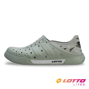 【LOTTO 義大利】男 SALINA 輕量洞洞鞋(海藻綠-LT5AMS9905)
