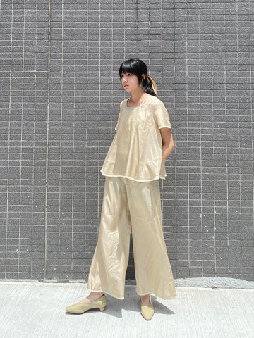 斯莫克毛邊寬褲-微瑕