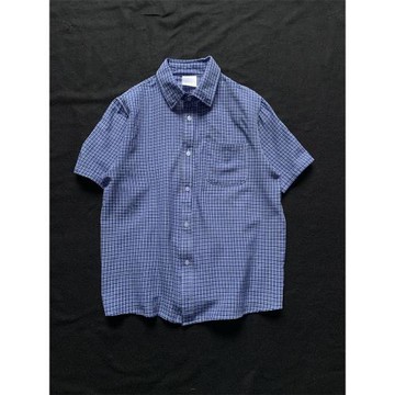 夏季薄款透氣日系格子襯衫男款潮牌寬松短袖格紋襯衣男半袖上衣女