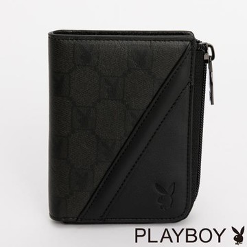 PLAYBOY - 短夾  Dashing系列 - 黑色