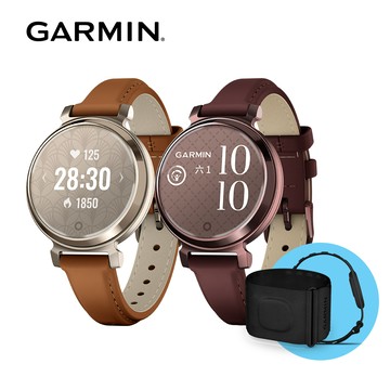 GARMIN Lily 2 皮革錶帶款 + 臂帶組