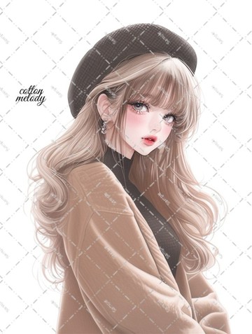 original sticker no.7799 人物貼紙 原創貼紙 人物貼紙 女孩貼紙 原創人物貼紙