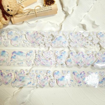 預切段_LOPO 泡泡彩虹色吻切遮蔽膠帶 2米