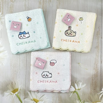 日本進口 Chiikawa 吉伊卡哇 綿100％ 點點系列 手帕｜小鶴日貨