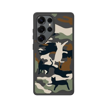 Galaxy S25 Ultra SolidSuit 黑 - Camouflage / 迷彩 - 喵迷彩-黑