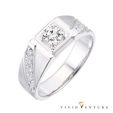 亞帝芬奇 天然鑽石 GIA 50分 FSI2 3VG 八心八箭 無螢光 真鑽 男戒 不凡 PT950鉑金台