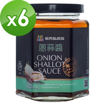 毓秀私房醬 蔥蒜醬(250g/罐)*6罐組