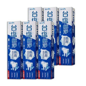 台鹽 鹹淨晶亮牙膏150gx6條【居家生活便利購】