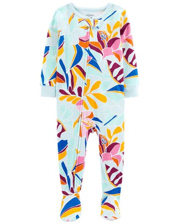 Baby 1-Piece Floral 100% Snug Fit Cotton Footie PJs