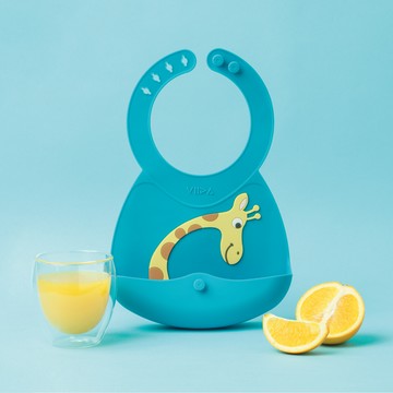 VIIDA - [官方直營]JOY 便攜式矽膠圍兜-吉兒長頸鹿