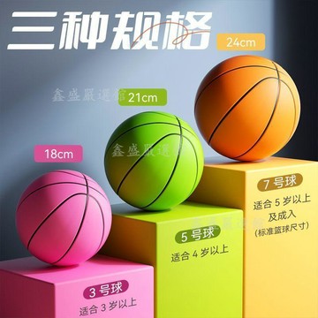 【臺灣-出貨】室內無聲靜音籃球7號青少年訓練5號兒童幼兒園活動彈力拍拍玩具球03bv