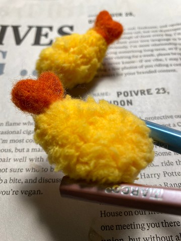 一組毛感炸蝦 磁鐵 下標區