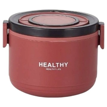Couselect 304不鏽鋼保溫防燙便當盒 單層大容量午餐飯盒 1L  1個  紅色