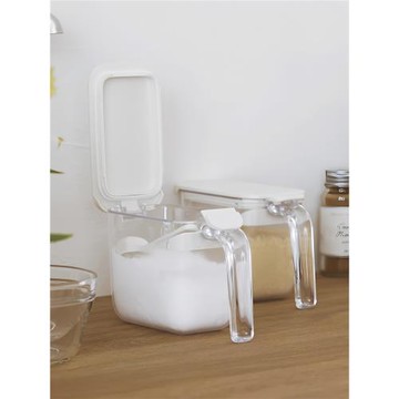 日本進口marna調料罐家用廚房糖鹽味精調料盒密封帶蓋收納佐料盒