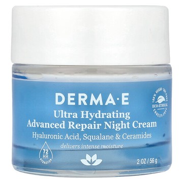 DERMA E, 超保濕高階修護晚霜，2 盎司（56 克）