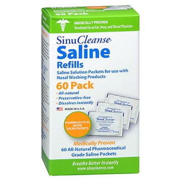 Sinucleanse Saline Refills 60 each by Sinucleanse