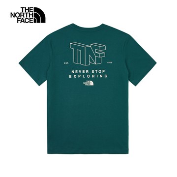 The North Face北面男女款綠色舒適透氣短袖T恤｜8EYA6GI