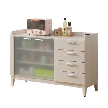 唯熙傢俱-白辰鋼刷白4尺餐櫃