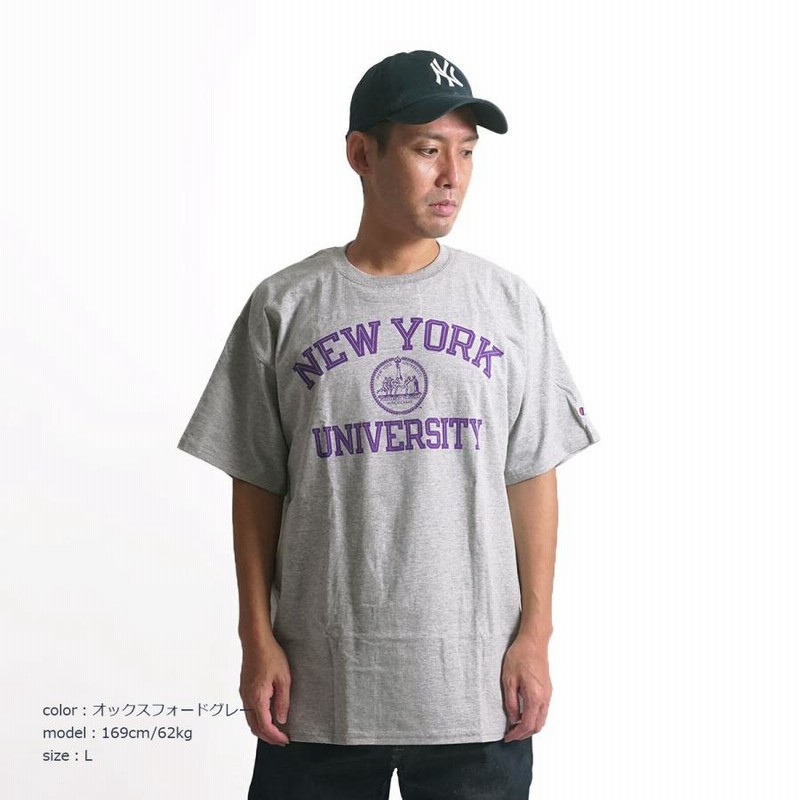 NEW YORK UNIVERSITY オフィシャルロゴTシャツ チャンピオンボディ