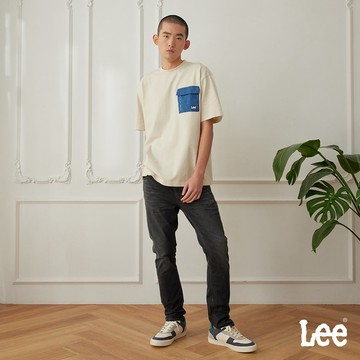 Lee 709 涼感 彈性修身低腰小直筒牛仔褲 男 黑色洗水 LB517014742