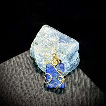 【蒼頁】 金屬編織 青金石項鍊